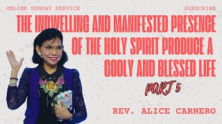 THE INDWELLING and MANIFESTED PRESENCE OF THE HOLY SPIRIT PRODUCE A GODLY AND BLESSED LIFE Part V [upl. by Shay927]