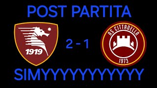 POST PARTITA Salernitana  Cittadella [upl. by Ahseela]