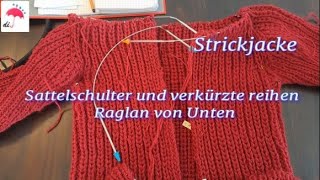 Strickjacke von Unten LIVE stricken  Raglan fertig stricken [upl. by Karleen]