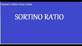 Sortino Ratio [upl. by Ahtilat]