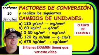 Utiliza FACTORES de CONVERSIÓN y realiza los siguientes CAMBIOS de UNIDADES al Sistema Internacional [upl. by Allekim]