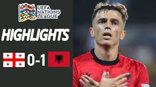 Georgia vs Albania 01 Highlights  UEFA Nations League 2024 [upl. by Sou]