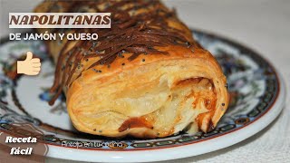 Napolitanas de jamón y queso  RECETA EN 15 MINUTOS 😃🤤 [upl. by Weisman]