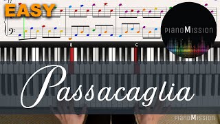 Real Piano Tutorial PASSACAGLIA with FollowUp Tutorial [upl. by Arny]