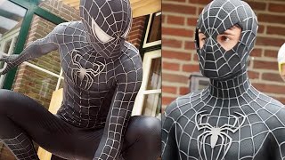 SPIDERMAN Black Suit Symbiote Movie Costume Replica [upl. by Rebmik534]