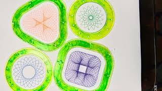 simple amp easy Spirograph patterns 3d shapes satisfying patterns  umayaarts [upl. by Roskes]