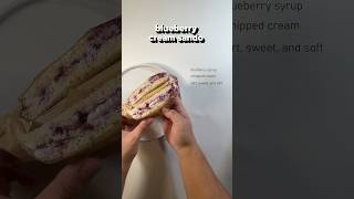 Japanese Konbini Food Blueberry Cream Sando [upl. by Akamaozu]