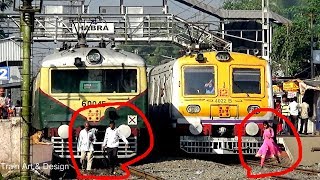 Sealdah  Bongaon Local Train is Departing Habra Station of Indian Railway [upl. by Denzil20]