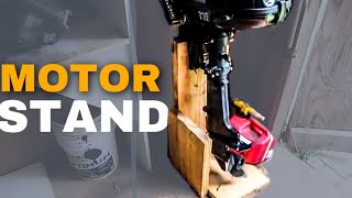 SIMPLE Outboard MOTOR STAND DIY  Boat Motor Stand [upl. by Sivart]