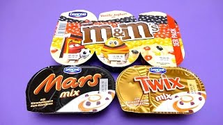 MampMs Danone Vanilla Joghurt Danone Mars amp Twix Mix Desserts [upl. by Alain78]