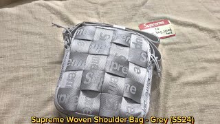 Supreme Woven Shoulder Bag  Grey SS24 [upl. by Barcus]