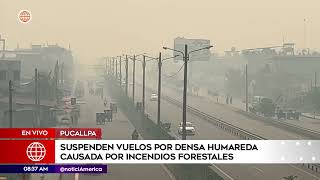 Pucallpa Suspenden vuelos por densa humareda tras incendios [upl. by Kotick]