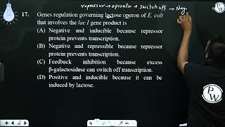 Genes regulation governing lactose operon of E coli that involves the lac I gene product is [upl. by Curcio933]