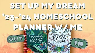 SET UP MY HOMESCHOOL PLANNER WITH ME FOR 2324  LOOK INSIDE  BUJO STYLE SCHOOLNEST NOTEBOOK [upl. by Paradies]