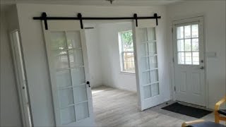 Converting old French doors to barn doors [upl. by Airaet]