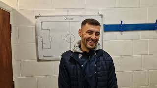 INTERVIEW  Forward Johnny Margetts on victory over Radcliffe FC  41123 [upl. by Amilah]