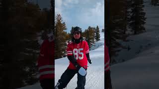 Close Call Skiers Encounter with Black Bear at Heavenly Ski Resort [upl. by Karlan]