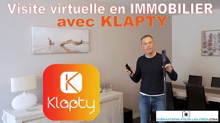 Visite virtuelle en immobilier avec klapty et les caméras 360 Insta360 et Rioch [upl. by Nnaillek]