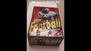 Collectible of the day 18 1981 Topps football wax box [upl. by Nairahcaz448]