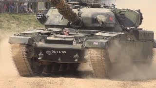 IWM Duxford FV 4201 Chieftain MBT Military Vehicle Rally 16062013 [upl. by Hanforrd]