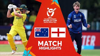 Australia v England  Match Highlights  U19 CWC 2024 [upl. by Deste]