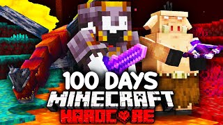 I Survived 100 Days in the Custom NETHER in Minecraft [upl. by Ysak]