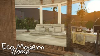 Bloxburg Eco Modern Home  Speedbuild  Part Three [upl. by Allmon568]