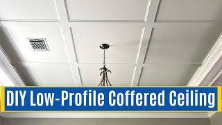 Install a Flat Coffered Ceiling  LowProfile Design  Beautiful DIY Ceiling Makeover Idea [upl. by Paten732]