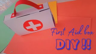 How to make paper first aid boxdiy first aid kitorigamidoctor set paperorigami first aid box [upl. by Publus]