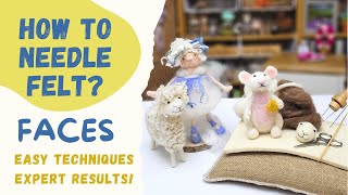 Needle Felting For Beginners  Easy techniques  Faces [upl. by Files]