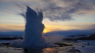 Iceland  Geysir in the winter [upl. by Mic]