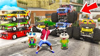 GTA 5  FRANKLIN UPGRADING SUPER MONSTER TRUCK FROM OLD TO GOD LEVEL in GTA 5 GTA 5 Mods [upl. by Sisenej]