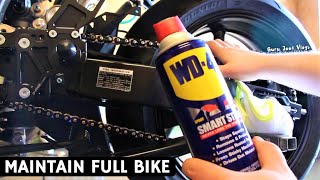 Maintain Your Full MotorcycleBike With quotWD40 Sprayquot  16 AMAZING Use of WD40  Easy Life Hack [upl. by Fitzpatrick]