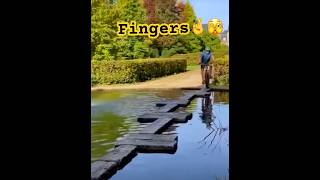 Will he cross 🫣😱 cycling funnyvideo funny sports fun epic fails outdoors friends prank [upl. by Ellatnahc985]