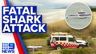 Man dies after shark attack on NSW North Coast  9 News Australia [upl. by Rurik]