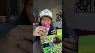 Trying the Warheads Sour Candy Challenge  ASMR [upl. by Daj]