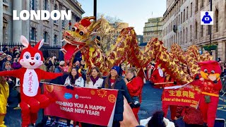 Amazing London Chinese New Year 2023 🇬🇧 Year of the Rabbit celebrations 🐇 CNY London Parade [upl. by Nnylyram]