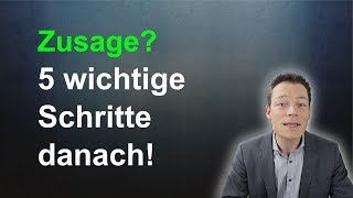 Vorstellungsgespräch Zusage Die 5 wichtigsten Schritte danach Bewerbungsgespräch  M Wehrle [upl. by Arlena923]