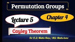 5 Cayley Theorem  Lecture5 5th Sem  Permutation Groups  Mathopedia cayleytheorem [upl. by Dempstor]