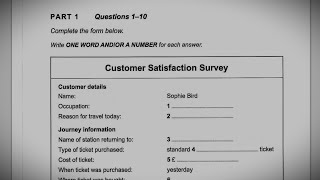 Customer satisfaction survey ielts listening  HD audio  720p [upl. by Llehcal]