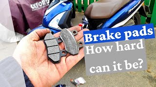 2019 SYM Symphony ST  Changing the front brake pads [upl. by Bej]