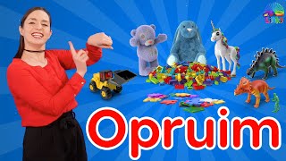 Opruim Liedjie  Afrikaanse Liedjies vir Kinders  Opvoedkundige Videos vir Kleuters [upl. by Cibis864]