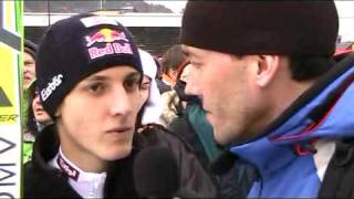 Skisprung TV Interview mit Gregor Schlierenzauer 4Schanzentournee  31122009 [upl. by Ynaffets]