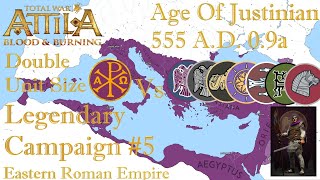 TW Attila  Age of Justinian 09a 555 AD  5  Justinians Glory  War Tyrannos Rhomaios [upl. by Meeharbi]