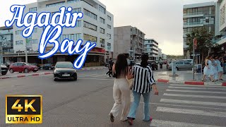 Agadir Bay Agadir Morocco Walking Tour【4K 60fps】🇲🇦 جولة في أكادير باي، أكادير المغرب [upl. by Plank]