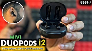 Mivi duopods i2 TWS unboxing amp review⚡45 hour playtime with Gaming mode  Best earbuds under ₹1000 [upl. by Cosenza]