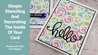 Simple Stenciling and Decorating the Inside of Your Card [upl. by Cram]