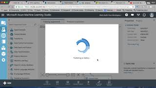 Azure Machine Learning Studio Publish to Gallery [upl. by Matty693]