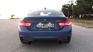 BMW 428i F36  Turboback Exhaust System  Revs amp Acceleration [upl. by Aimahs]