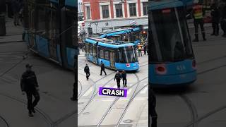 This Tram Crashed Into A Store In Norway [upl. by Haerr]